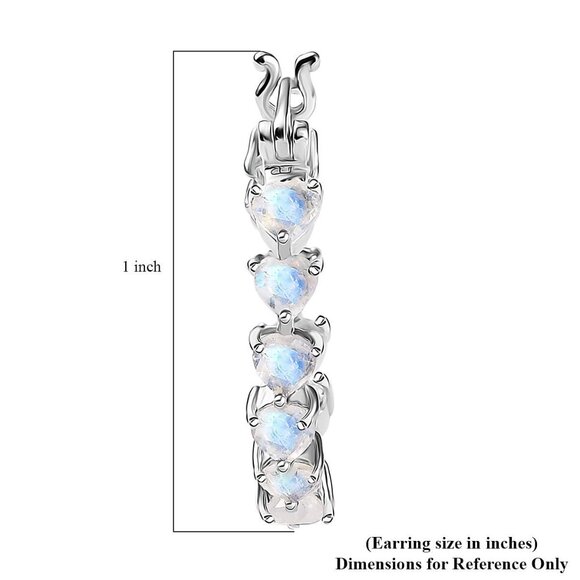 Earrings Heart Hoop in Platinum Bond - Picture 5 of 5